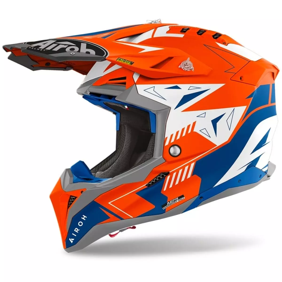 Casque Airoh Aviator 3 Spin Orange Fluo Mat - Casque Cross