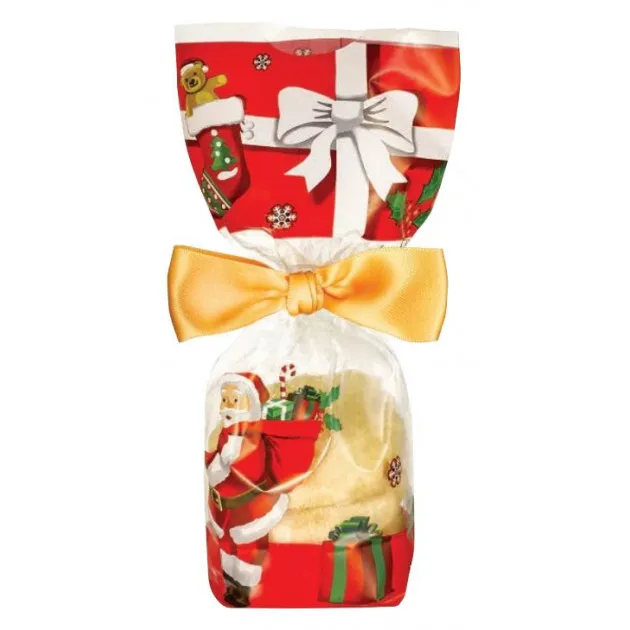 Sachet Confiserie Père Noël 14x30,5cm (x100) - Fond Cartonné